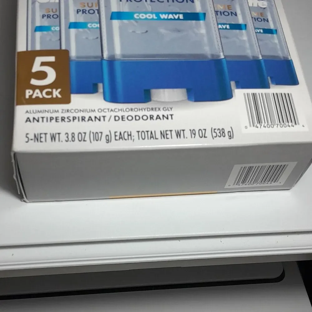 Gillette Supreme Protection Cool Wave Stick Antiperspirant 5pk 3.8oz